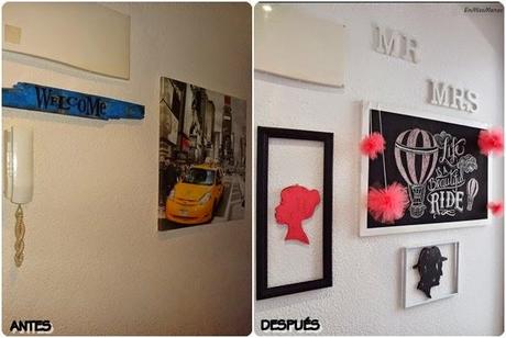 Silueta de hombre + pared del recibidor