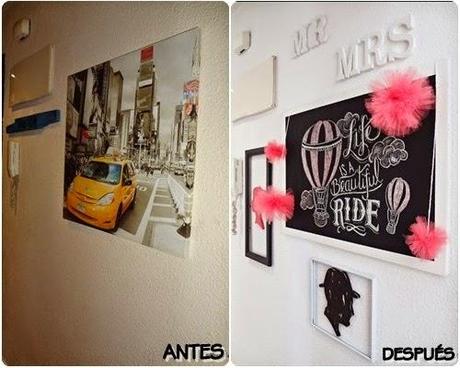 Silueta de hombre + pared del recibidor