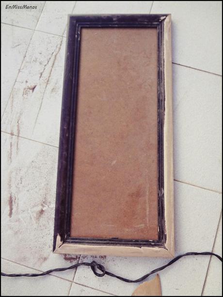 Cuadro pizarra con pompones