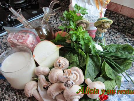 PANCAKES DE ESPINACAS Y CHAMPIÑONES