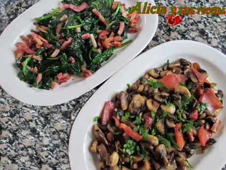 PANCAKES DE ESPINACAS Y CHAMPIÑONES