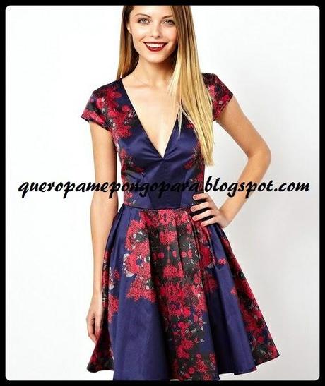 un vestido floreado y bien lucido