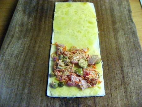 RULO DE PATATA RELLENO, CON CEREZAS