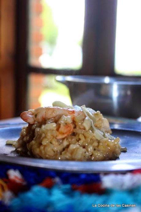 Arroz Cremoso con Chipirones y Langostinos y Virutas de Ahumado de Pría byJose Arroz Cremoso con Chipirones y Langostinos y Virutas de Ahumado de Pría byJose
