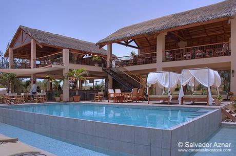 Un campamento entre el oceano y la sabana