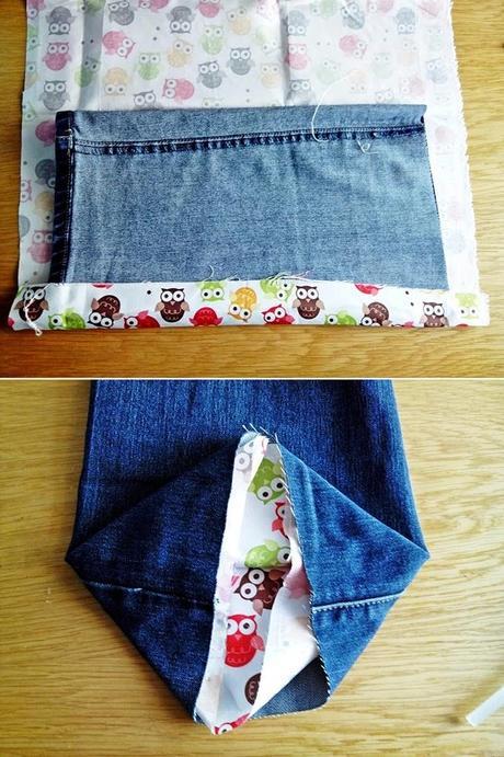 Cesto vaquero reciclado