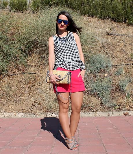 Cuadros vichy y fucsia...