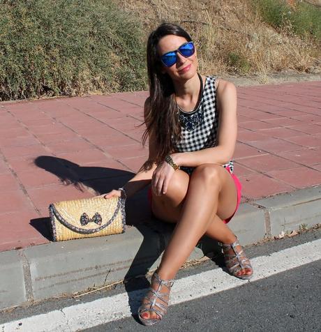 Cuadros vichy y fucsia...