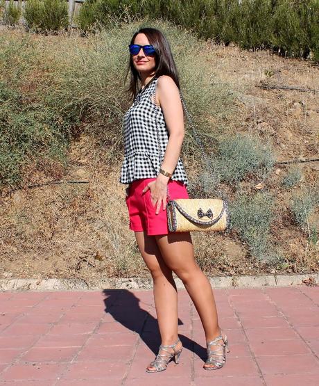 Cuadros vichy y fucsia...