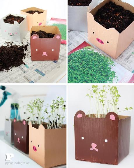 DIY MACETAS CON CARTONES DE LECHE