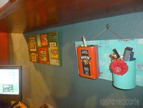 Organizador con latas