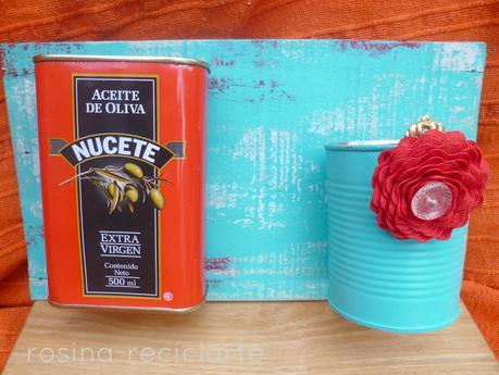 Organizador con latas