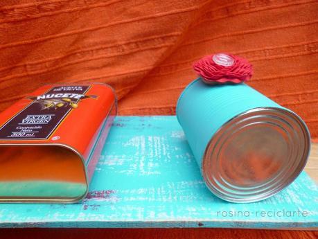 Organizador con latas