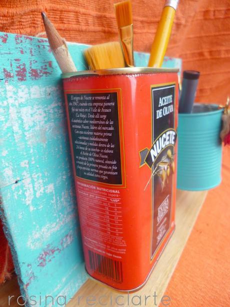 Organizador con latas