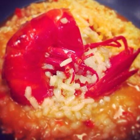 Arroz caldoso con carabineros