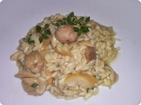 Risotto alle castagne, ovoli e porcini