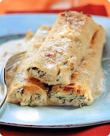 cannelloni alla rucola e mozzarella