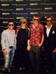 Pol Espargaró con Bimba Bosé y más amigos en la presentación de las gafas special edition de Italia