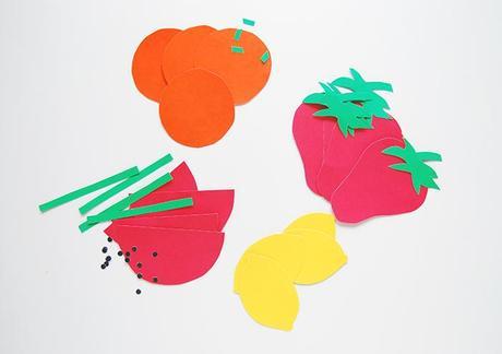 Guirnaldas con frutas = Decoración para el #verano