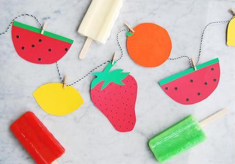 Guirnaldas con frutas = Decoración para el #verano