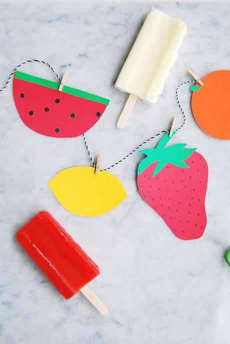 Guirnaldas con frutas = Decoración para el #verano