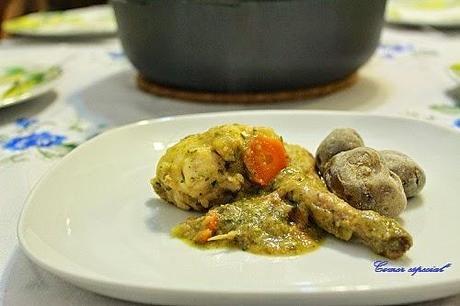 Conejo con setas en salsa Conejo con setas en salsa