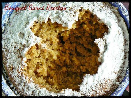 Budín (en taza) de naranja con sorpresa de chocolate y un recuerdo para papá