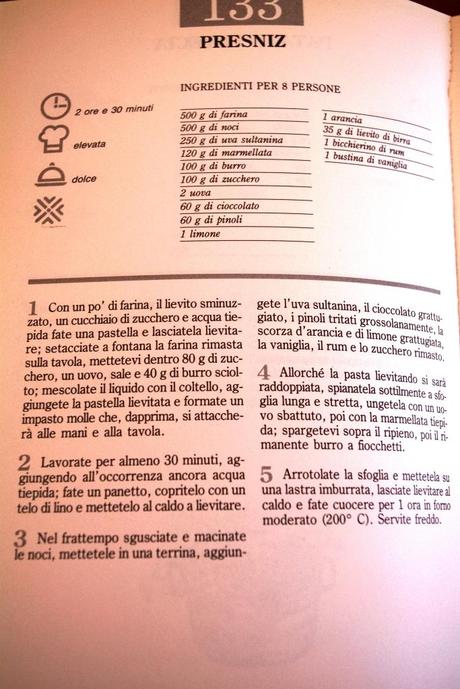 Presniz (dulce con forma de espiral)