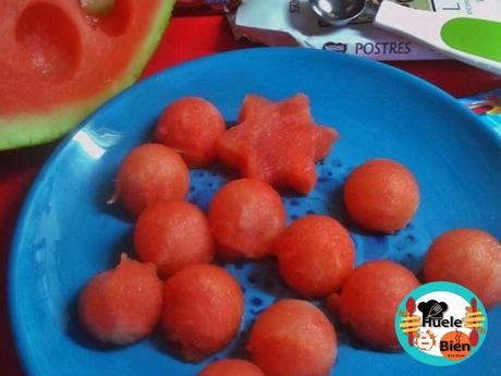 Pops de sandía y chocolate