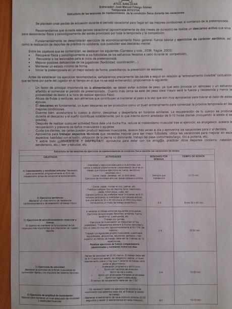PERIODO TRANSITORIO PARA EL FUTBOLISTA