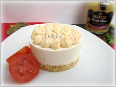 MINI-CHEESECAKE DE ATÚN CON MAYONESA DE MOSTAZA MINI-CHEESECAKE DE ATÚN CON MAYONESA DE MOSTAZA
