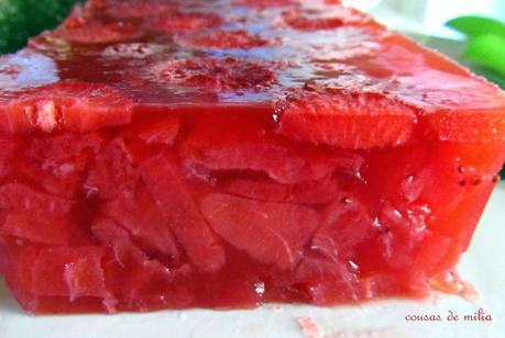 Pastel de fruta y ágar ágar