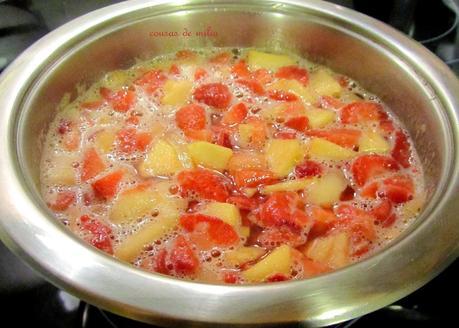 Pastel de fruta y ágar ágar
