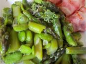 Salteado habas espárragos.