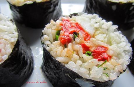 Makisushi de bacalao