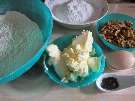 Medias lunas de nuez y vainilla