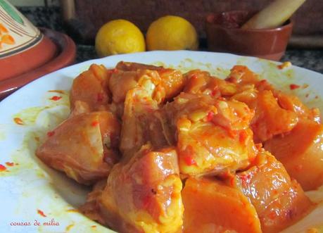 Tajín de pollo con limones