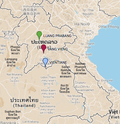 mapa laos