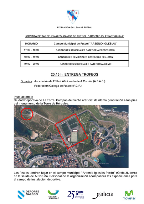 Finales Gallegas Alevín, Benjamín y Prebenjamín en Coruña: Normas y Horarios