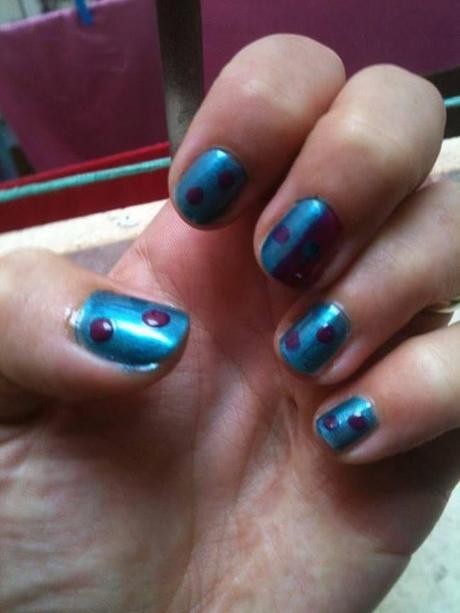 manicura topos, nails, nailsart, bicolor, blog soloyo