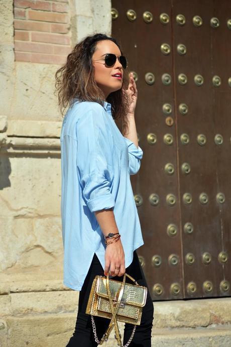 Outfit | Blue shirt