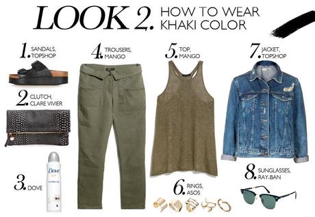 HOW TO WEAR KHAKI COLOR