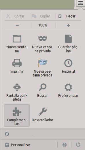 Menu de Firefox Australis