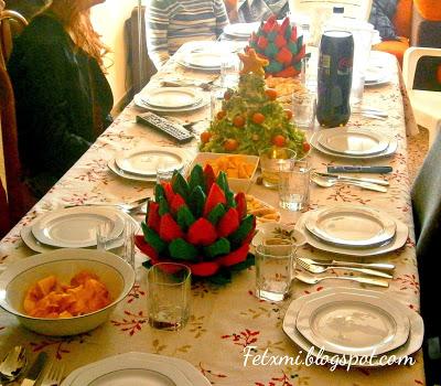 Arbol de Navidad en la mesa