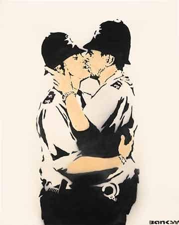 'Kissing Coppers', Banksy.