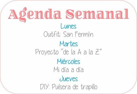 Agenda Semanal 7/07 - 13/07