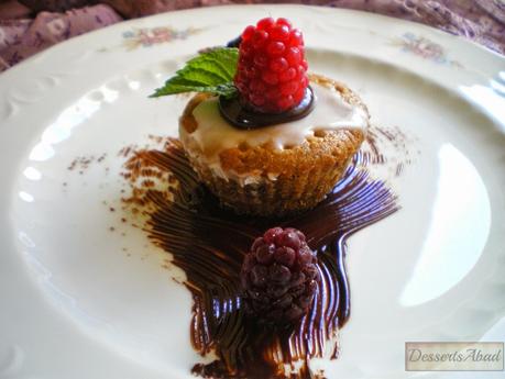 Cake de plátanos con manzanas y naranja confitada