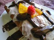 Cake plátanos manzanas naranja confitada