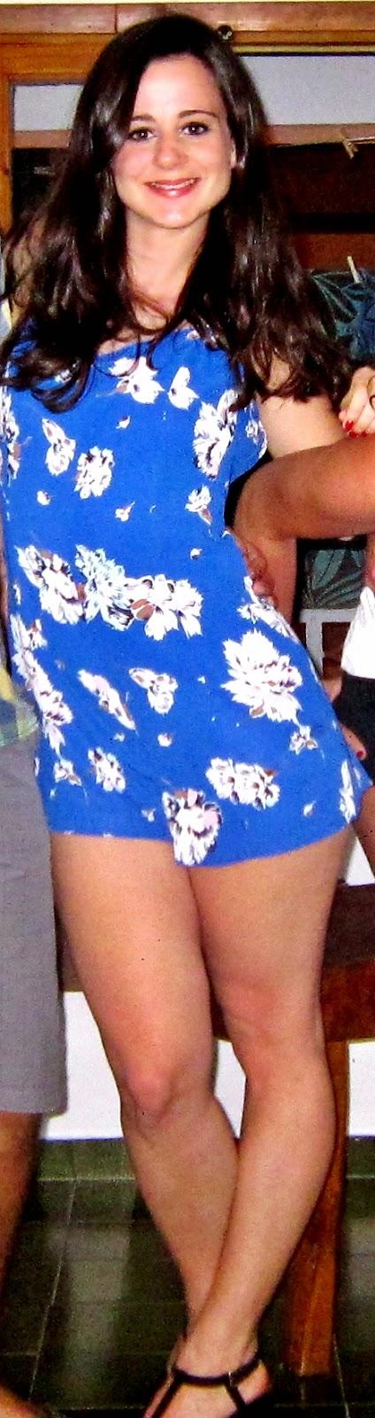 Mono azul florido de Zara