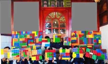 Trabajos con las cubetas de cartón ( parte 2 )